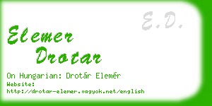 elemer drotar business card